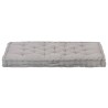   Cuscino per Pallet e Pavimento in Cotone 120x80x10 cm Grigio