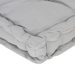   Cuscino per Pallet e Pavimento in Cotone 120x80x10 cm Grigio