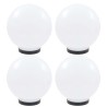 vidaXL Set Lampade a LED Sferiche 4 pz 25 cm in PMMA