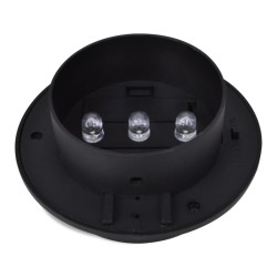 vidaXL Lampade Solari da Esterno per Recinzioni 12 pz LED Nero