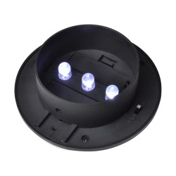 vidaXL Lampade Solari da Esterno per Recinzioni 12 pz LED Nero