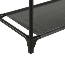 vidaXL Appendiabiti Acciaio e Tessuto non Tessuto 55x28,5x175cm Nero