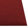    Pannelli Murali 12 pz Rosso Vino 30x30 cm in Tessuto 1,08 m²