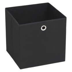 vidaXL Contenitori 4 pz in Tessuto non Tessuto 28x28x28 cm Nero