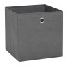 vidaXL Contenitori 4 pz in Tessuto non Tessuto 28x28x28 cm Grigio