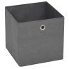 vidaXL Contenitori 4 pz in Tessuto non Tessuto 28x28x28 cm Grigio