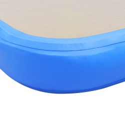   Tappetino Ginnastica Gonfiabile con Pompa 500x100x10 cm PVC Blu