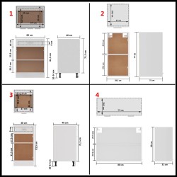 vidaXL Set Armadi da Cucina 8 pz Bianco in Legno ingegnerizzato