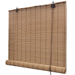 vidaXL Tenda Avvolgibile in Bambù 80x220 cm Marrone