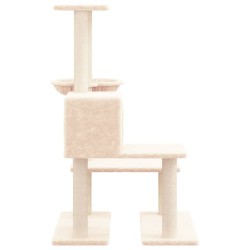   Albero per Gatti con Tiragraffi in Sisal Crema 94,5 cm