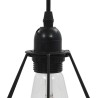   Lampadario con Design Diamante Nero 3 Lampadine E27