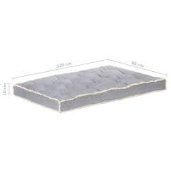   Cuscino per Divano in Pallet Antracite 120x80x10 cm