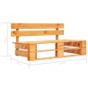   Panca da Giardino con Pallet in Legno Marrone Miele