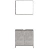 Set Mobili da Bagno Grigio Cemento in Truciolato