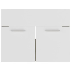 Mobile Sottolavabo Bianco e Rovere 60x38,5x46 cm in Truciolato