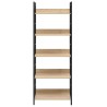   Libreria a 5 Ripiani Rovere 60x27,6x158,5 cm in Truciolato