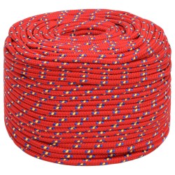 Corda Nautica Rossa 8 mm 50 m in Polipropilene