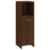 Set Mobili da Bagno 3 pz Rovere Marrone in Legno Ingegnerizzato