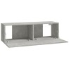   Mobili Porta TV a Parete 4 pz Grigio Cemento 100x30x30 cm