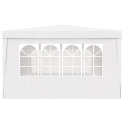 Gazebo Professionale con Pareti 4x4 m Bianco 90 g/m²