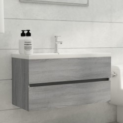 Mobile Sottolavabo Grigio Sonoma 90x38,5x45cm Legno ingegnerizzato