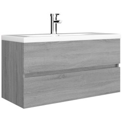 Mobile Sottolavabo Grigio Sonoma 90x38,5x45cm Legno ingegnerizzato