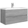 Mobile Sottolavabo Grigio Sonoma 90x38,5x45cm Legno ingegnerizzato