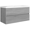 Mobile Sottolavabo Grigio Sonoma 90x38,5x45cm Legno ingegnerizzato