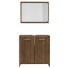 Set Mobili da Bagno Rovere Marrone in Legno Ingegnerizzato