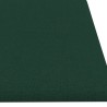 Pannelli Murali 12 pz Verde Scuro 60x15 cm Tessuto 1,08 m²