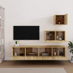   Set di Mobili Porta TV 4 pz Rovere Sonoma in Legno Ingegnerizzato