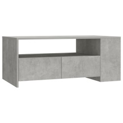   Tavolino Salotto Grigio Cemento 102x55x42 cm Legno ingegnerizzato