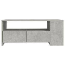   Tavolino Salotto Grigio Cemento 102x55x42 cm Legno ingegnerizzato