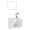   Set Mobili da Bagno Bianco in Legno Ingegnerizzato