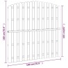 Pannello di Recinzione in Pino Impregnato 180x(165-180) cm