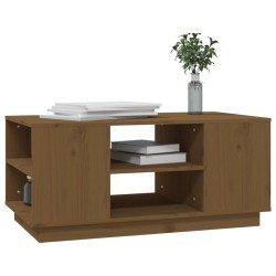   Tavolino da Salotto Miele 90x49x40,5 cm Legno Massello di Pino