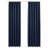   Tende Oscuranti con Ganci 2 pz Blue 140x175 cm