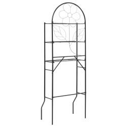   Scaffale da Bagno 60x33x174 cm Nero