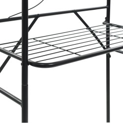   Scaffale da Bagno 60x33x174 cm Nero