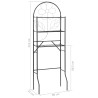   Scaffale da Bagno 60x33x174 cm Nero