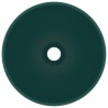   Lavandino Lusso Rotondo Verde Scuro Opaco 32,5x14 cm Ceramica