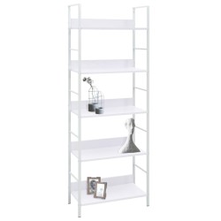   Libreria a 5 Ripiani Bianca 60x27,6x158,5 cm in Truciolato