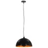   Lampadari 2 pz Nero e Oro Semi-Sferici 40 cm E27