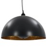   Lampadari 2 pz Nero e Oro Semi-Sferici 40 cm E27