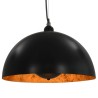   Lampadari 2 pz Nero e Oro Semi-Sferici 40 cm E27