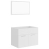   Set Mobili da Bagno 2 pz Bianco in Truciolato