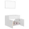   Set Mobili da Bagno 2 pz Bianco in Truciolato