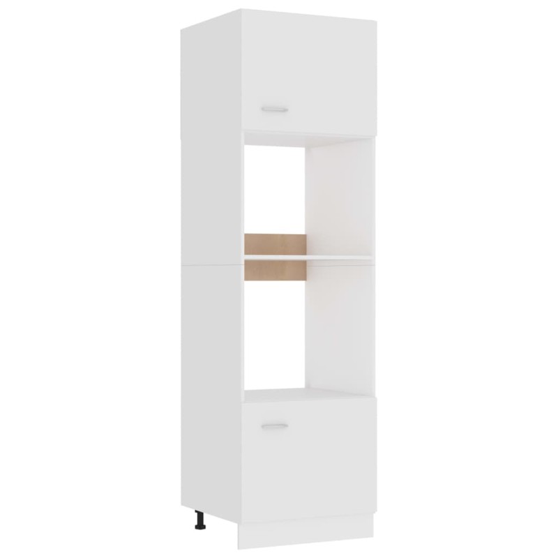   Armadio per Microonde Bianco 60x57x207 cm in Legno Ingegnerizzato