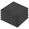   Piastrelle Anticaduta 6 pz in Gomma 50x50x3 cm Nero