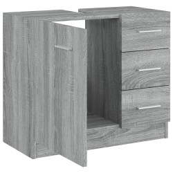   Mobile Lavabo Grigio Sonoma 63x30x54 cm in Legno Ingegnerizzato